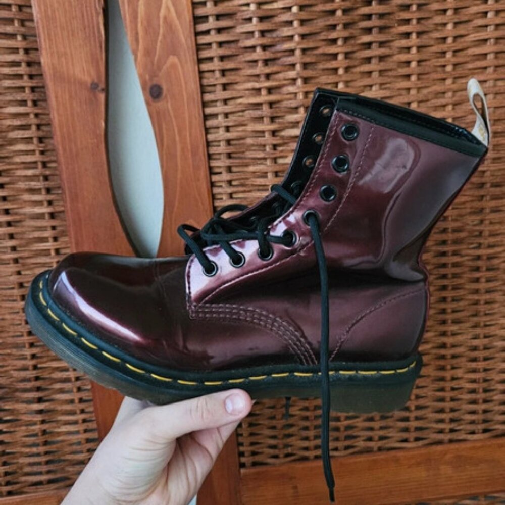Dr Martens 1460 vegan chrome